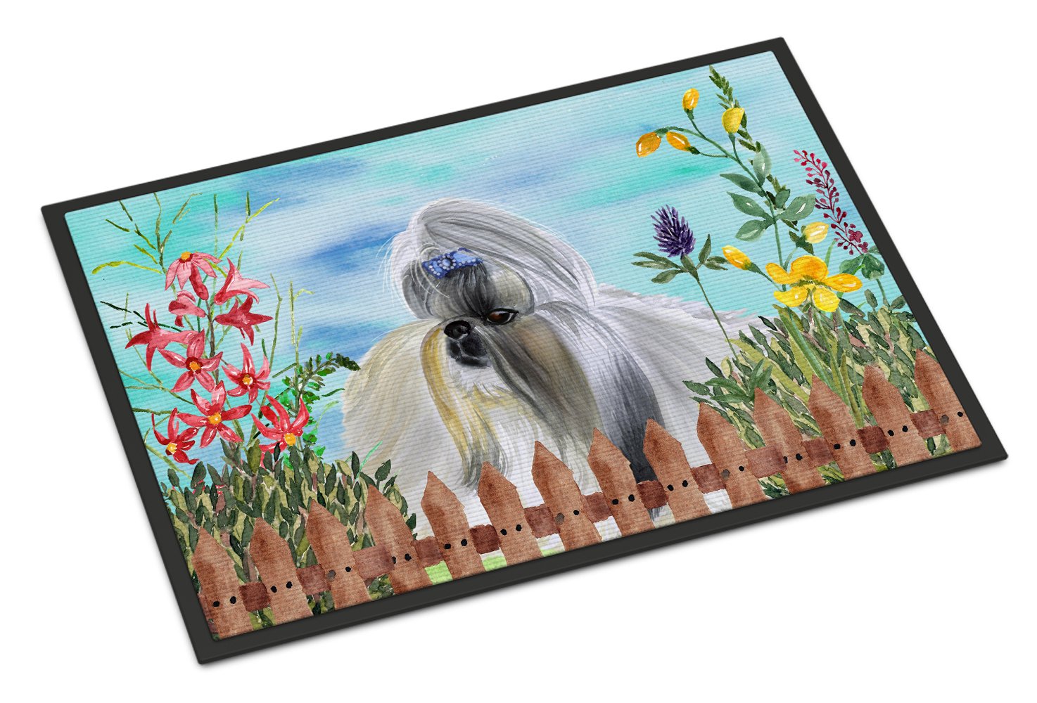 Shih Tzu Spring Indoor or Outdoor Mat 24x36 CK1228JMAT by Caroline's Treasures