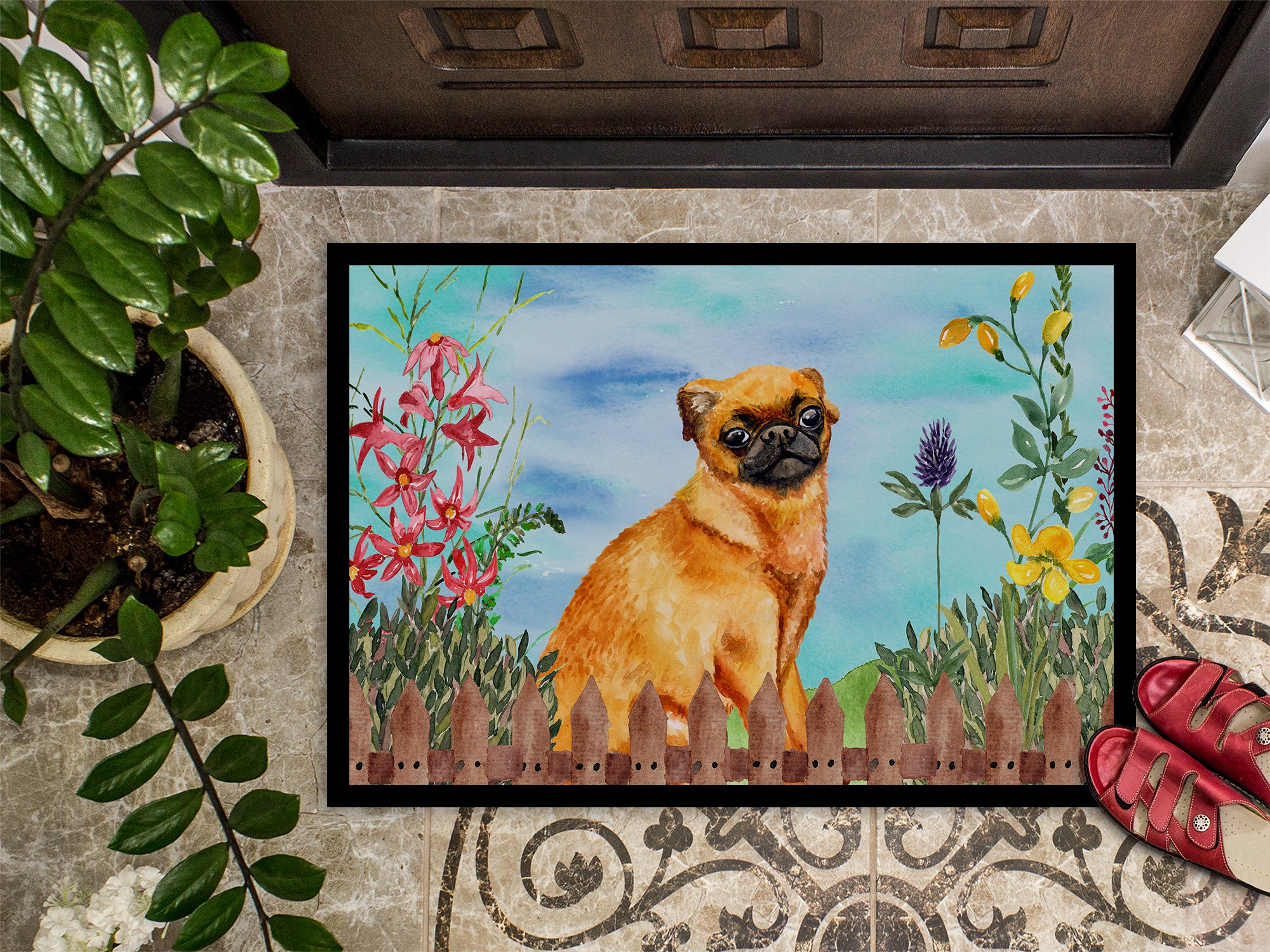 Small Brabant Griffon Spring Indoor or Outdoor Mat 18x27 CK1229MAT - the-store.com