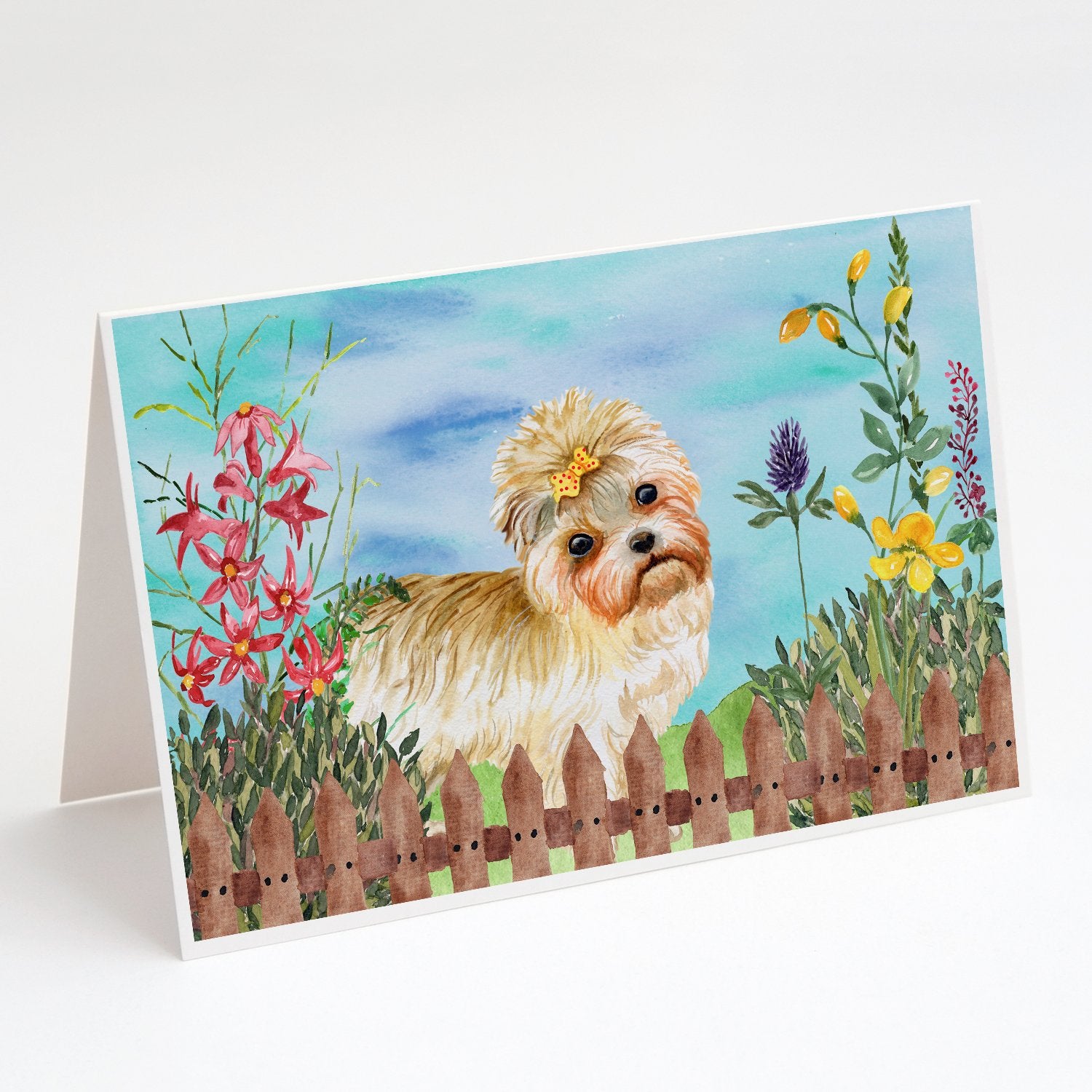 Buy this Morkie Spring Greeting Cards and Envelopes Pack of 8