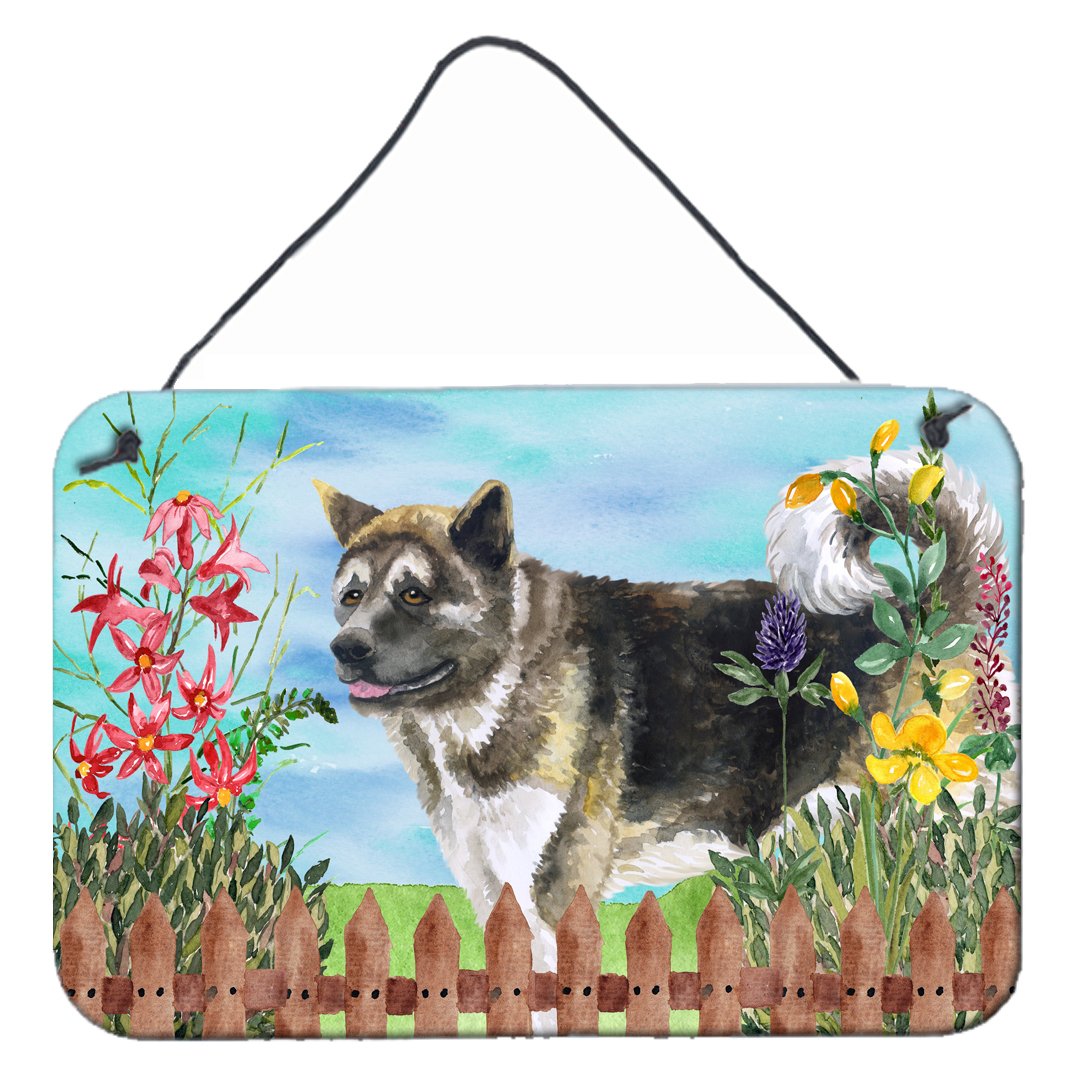 American Akita Spring Wall or Door Hanging Prints CK1231DS812 by Caroline&#39;s Treasures