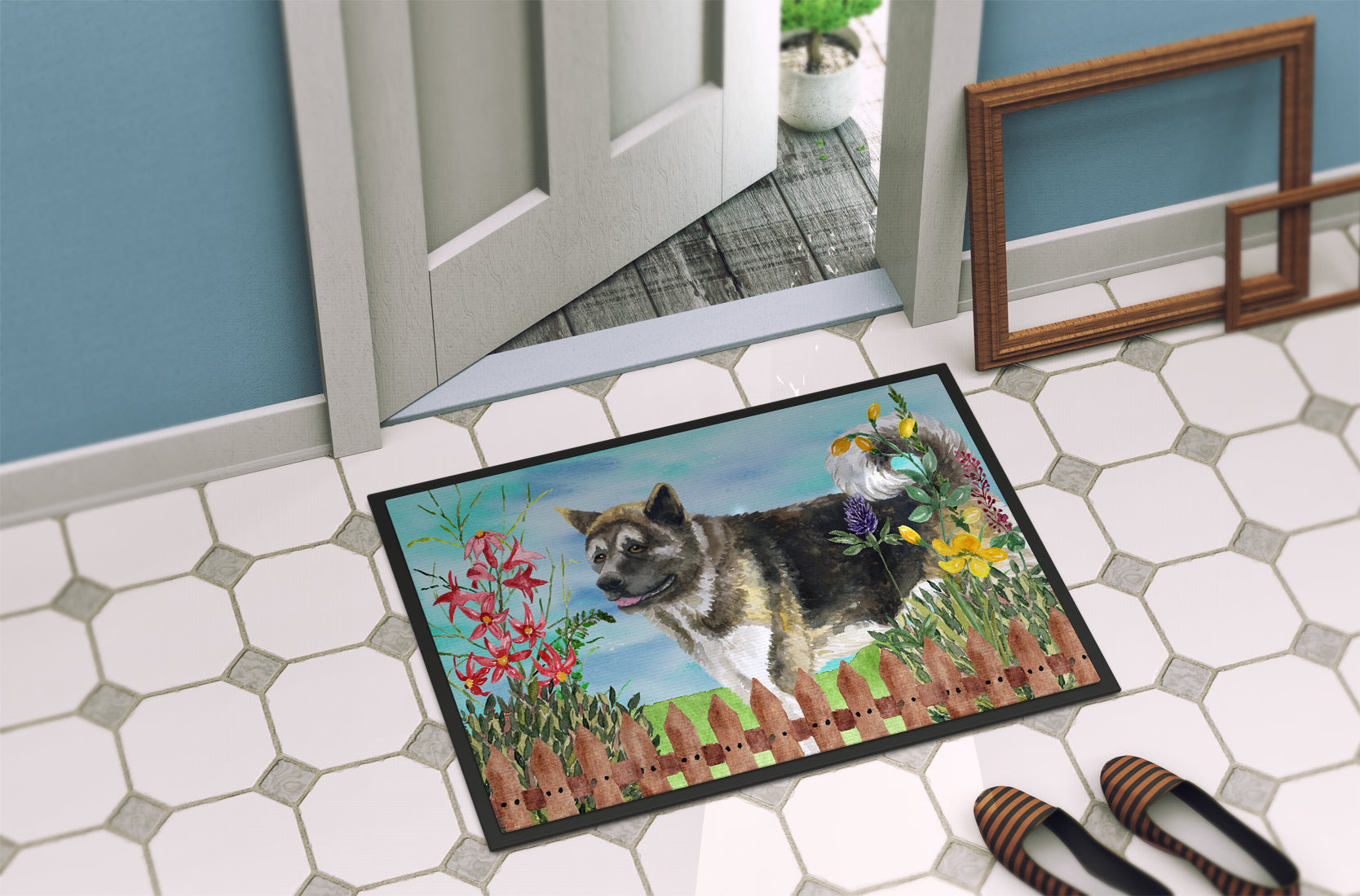 American Akita Spring Indoor or Outdoor Mat 18x27 CK1231MAT - the-store.com