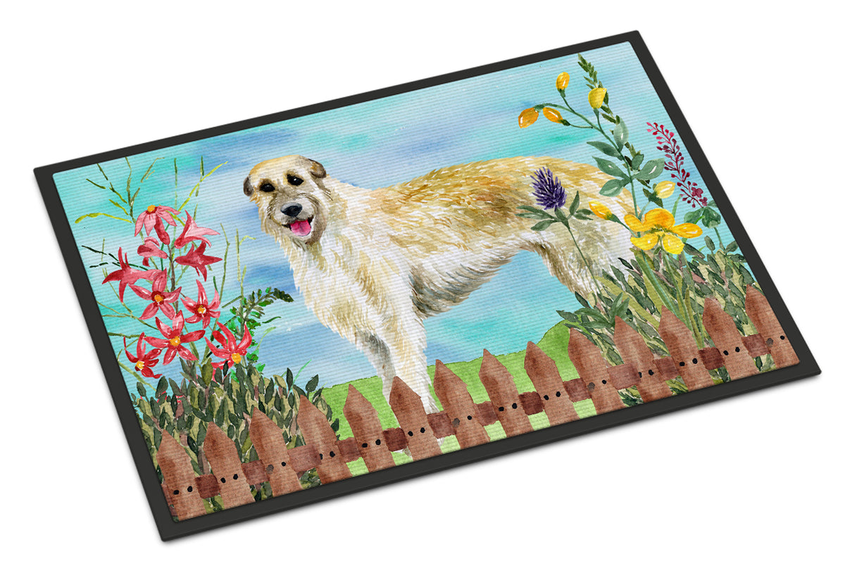 Irish Wolfhound Spring Indoor or Outdoor Mat 18x27 CK1232MAT - the-store.com