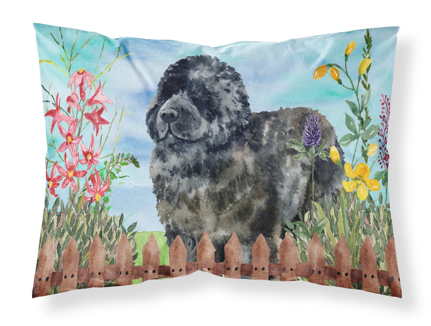 Newfoundland Spring Fabric Standard Pillowcase CK1233PILLOWCASE by Caroline's Treasures