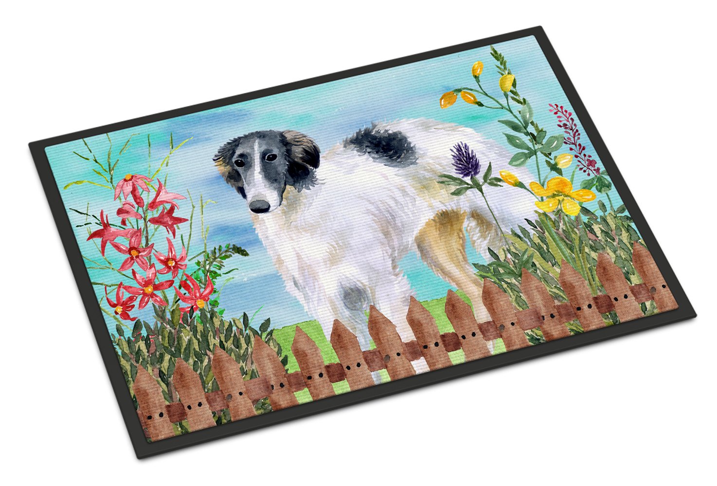 Borzoi Spring Indoor or Outdoor Mat 24x36 CK1234JMAT by Caroline's Treasures