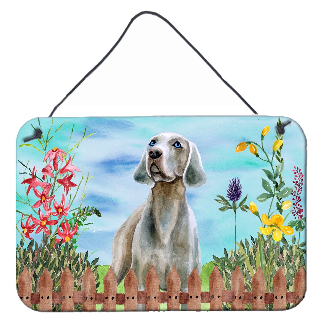 Weimaraner Spring Wall or Door Hanging Prints CK1236DS812 by Caroline's Treasures