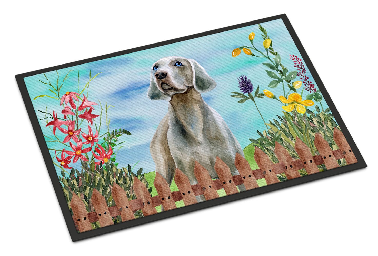 Weimaraner Spring Indoor or Outdoor Mat 18x27 CK1236MAT - the-store.com