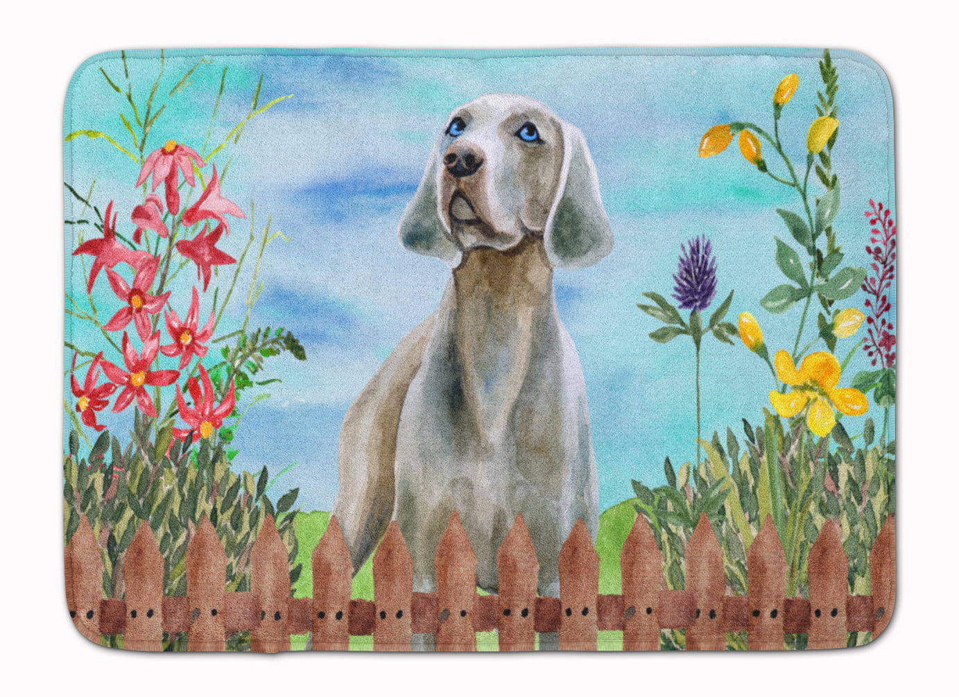 Weimaraner Spring Machine Washable Memory Foam Mat CK1236RUG - the-store.com