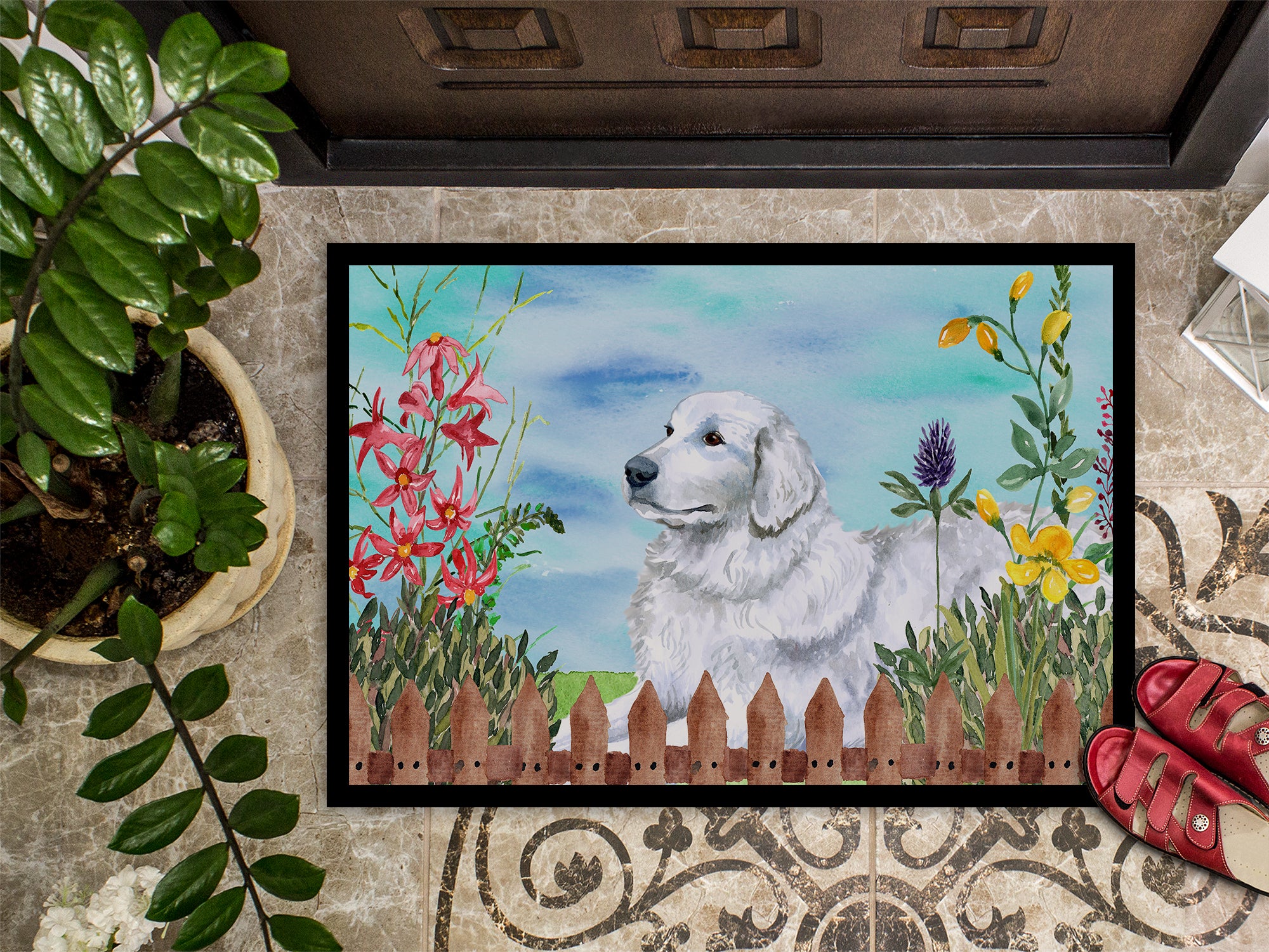 Maremma Sheepdog Spring Indoor or Outdoor Mat 18x27 CK1237MAT - the-store.com