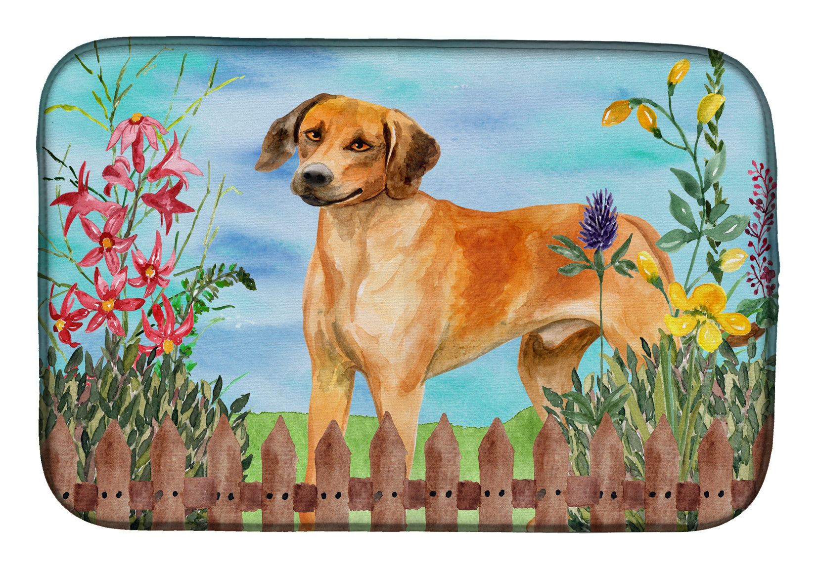 Rhodesian Ridgeback Spring Dish Drying Mat CK1238DDM  the-store.com.