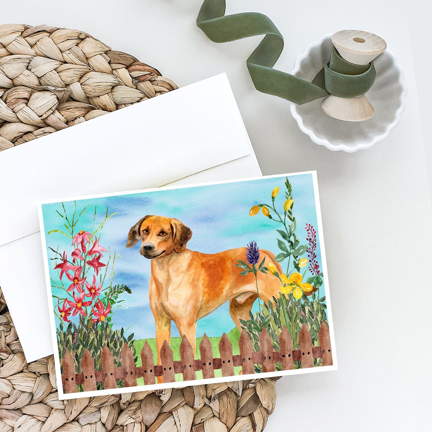 Buy this Rhodesian Ridgeback Spring Greeting Cards and Envelopes Pack of 8