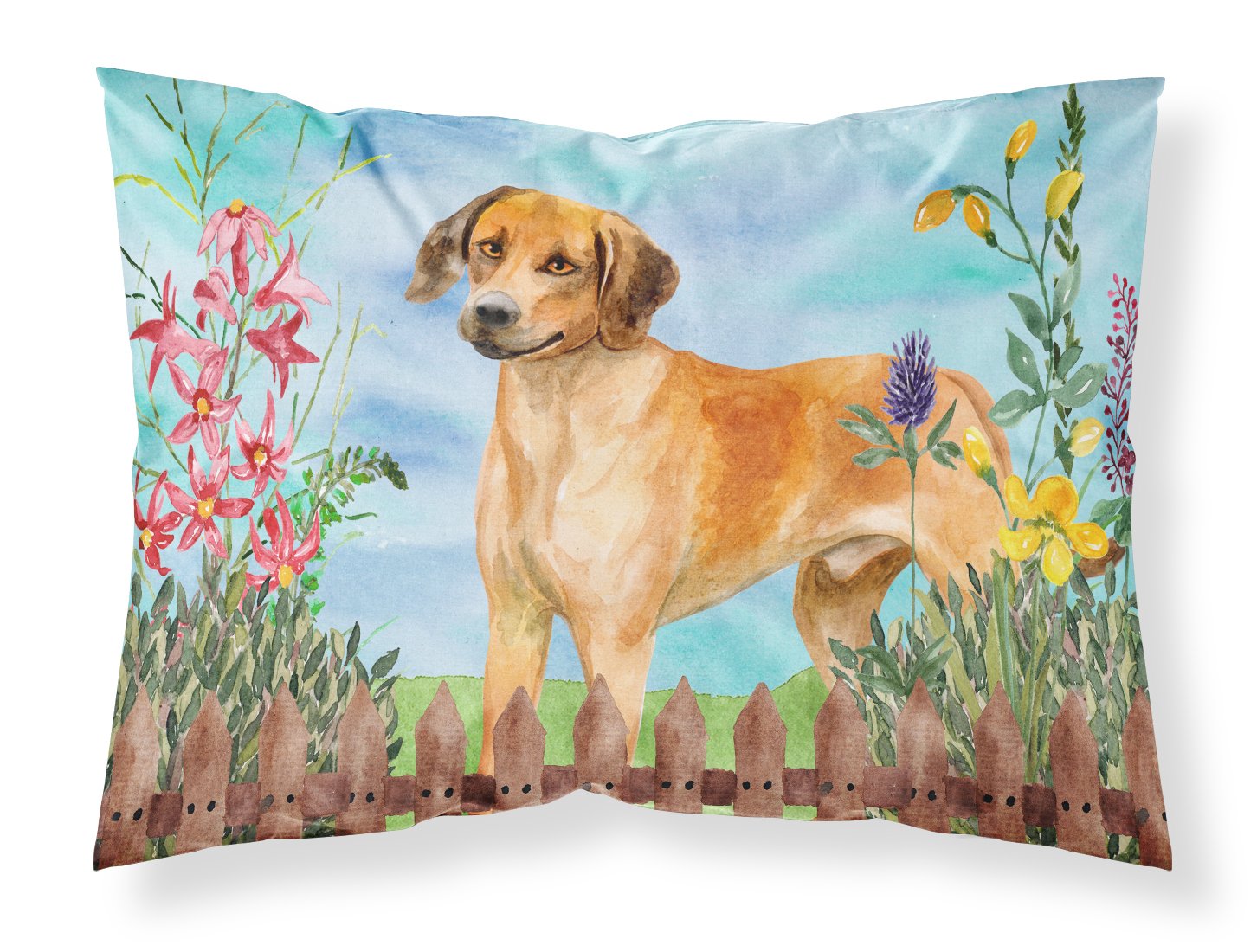 Rhodesian Ridgeback Spring Fabric Standard Pillowcase CK1238PILLOWCASE by Caroline's Treasures