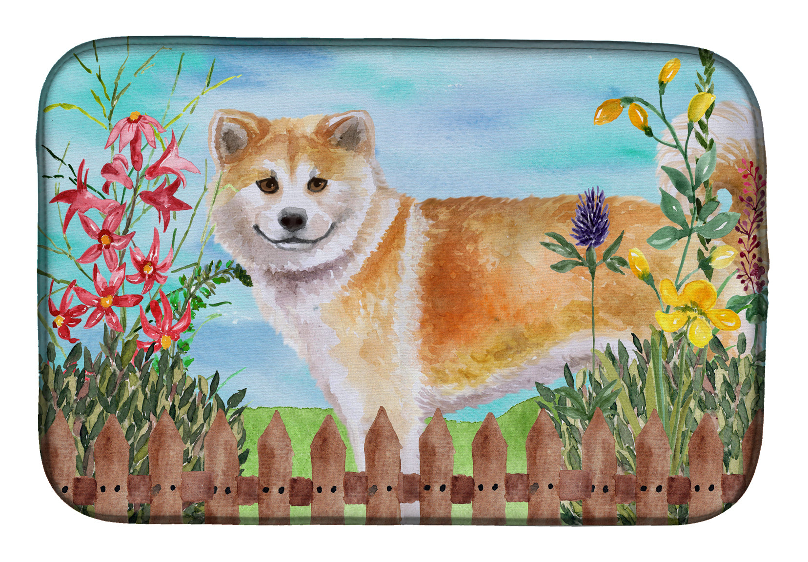 Shiba Inu Spring Dish Drying Mat CK1240DDM  the-store.com.