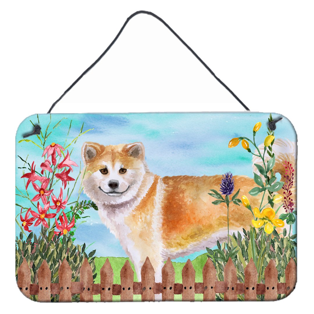 Shiba Inu Spring Wall or Door Hanging Prints CK1240DS812 by Caroline&#39;s Treasures