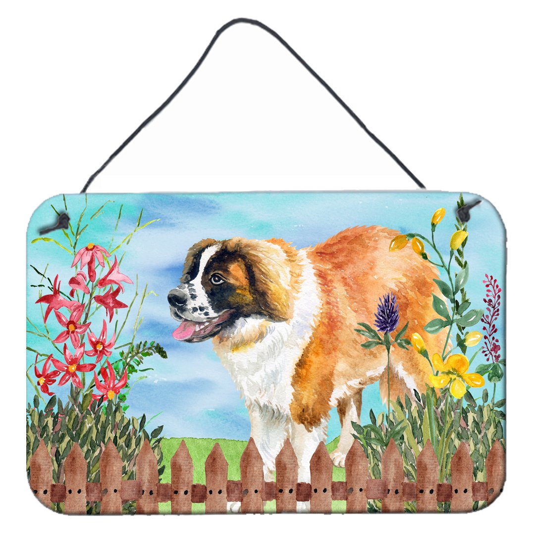 Saint Bernard Spring Wall or Door Hanging Prints CK1241DS812 by Caroline's Treasures