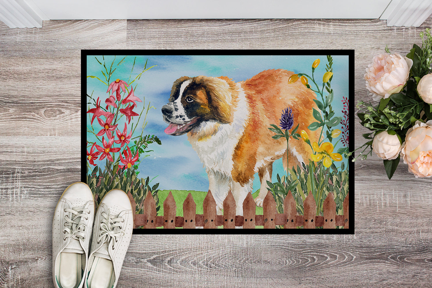 Saint Bernard Spring Indoor or Outdoor Mat 18x27 CK1241MAT - the-store.com