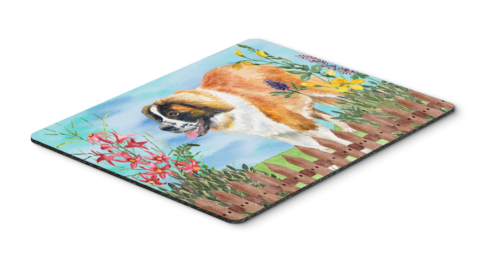 Saint Bernard Spring Mouse Pad, Hot Pad or Trivet CK1241MP by Caroline's Treasures