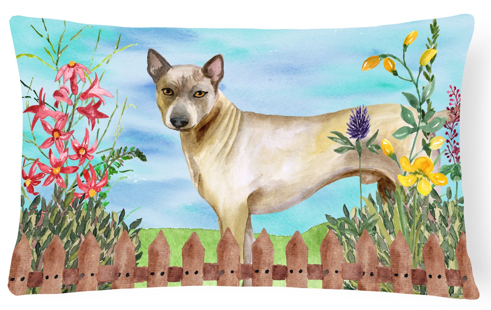 Thai Ridgeback Spring Canvas Fabric Decorative Pillow CK1242PW1216 by Caroline's Treasures