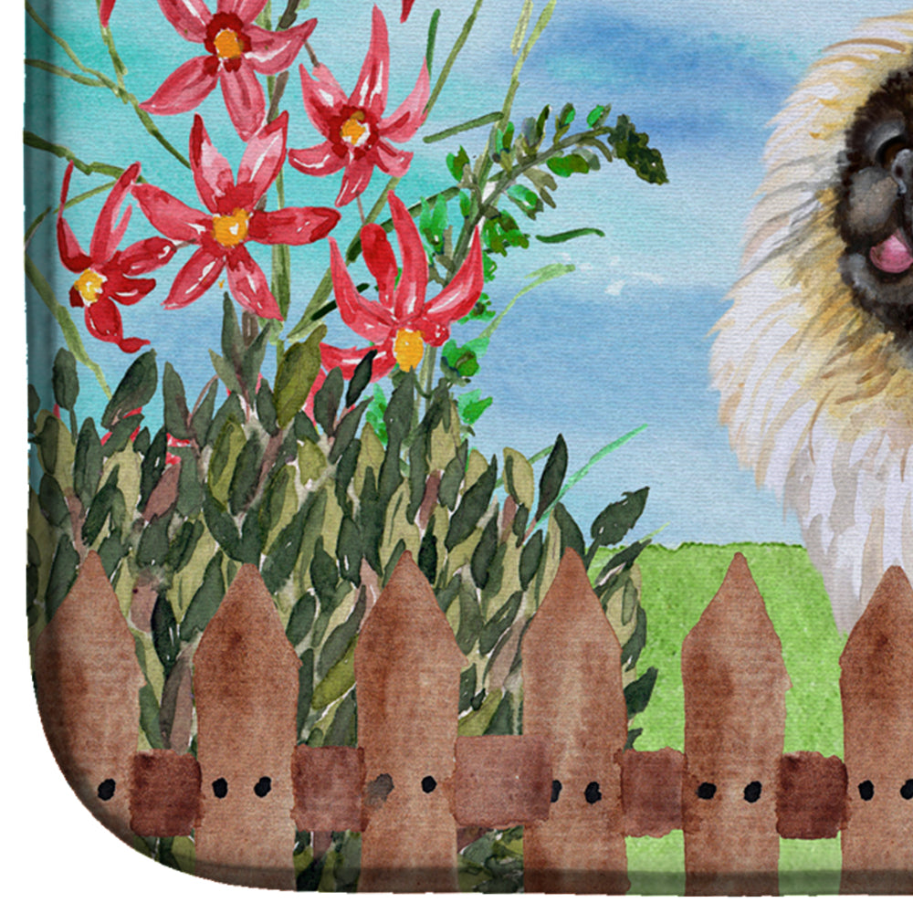 Pekingese Spring Dish Drying Mat CK1243DDM  the-store.com.