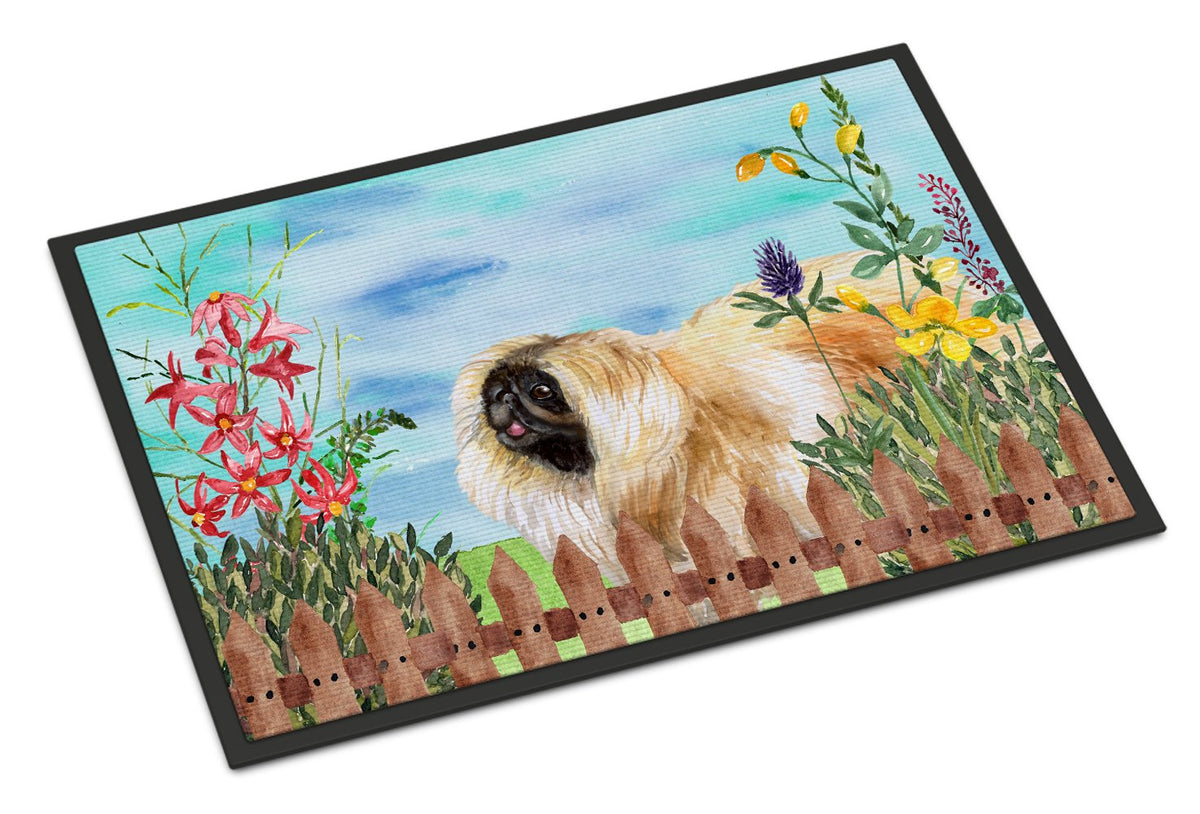 Pekingese Spring Indoor or Outdoor Mat 24x36 CK1243JMAT by Caroline&#39;s Treasures