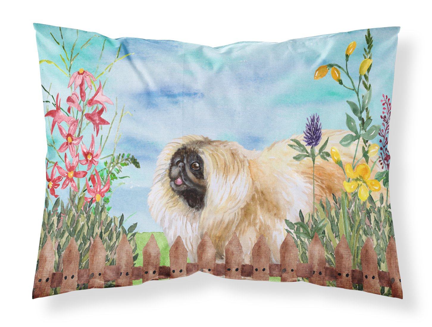 Pekingese Spring Fabric Standard Pillowcase CK1243PILLOWCASE by Caroline's Treasures