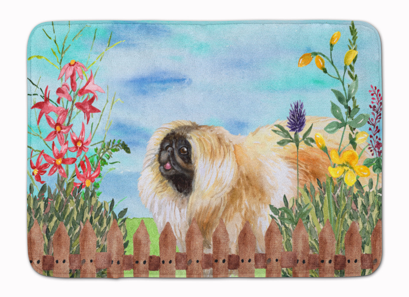 Pekingese Spring Machine Washable Memory Foam Mat CK1243RUG - the-store.com