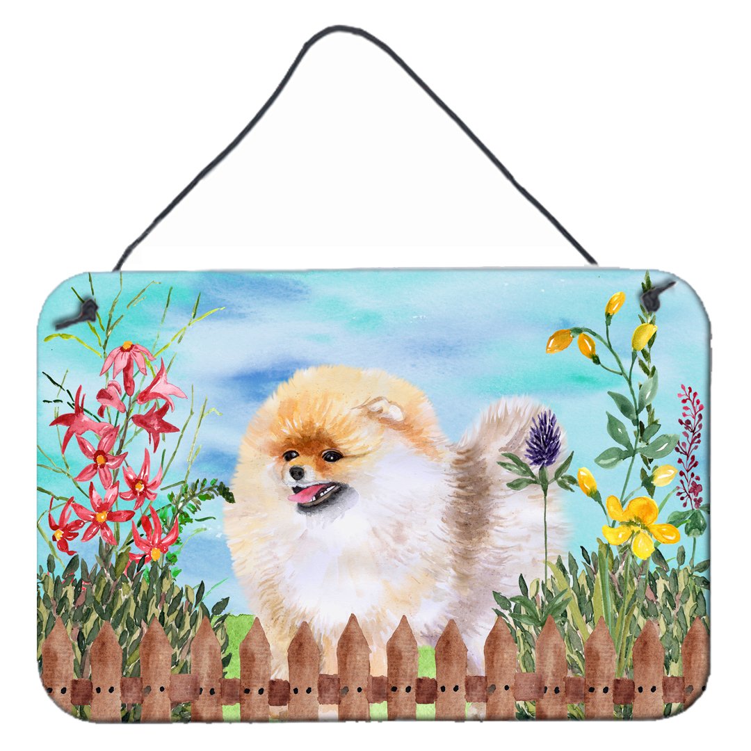 Pomeranian Spring Wall or Door Hanging Prints CK1244DS812 by Caroline&#39;s Treasures