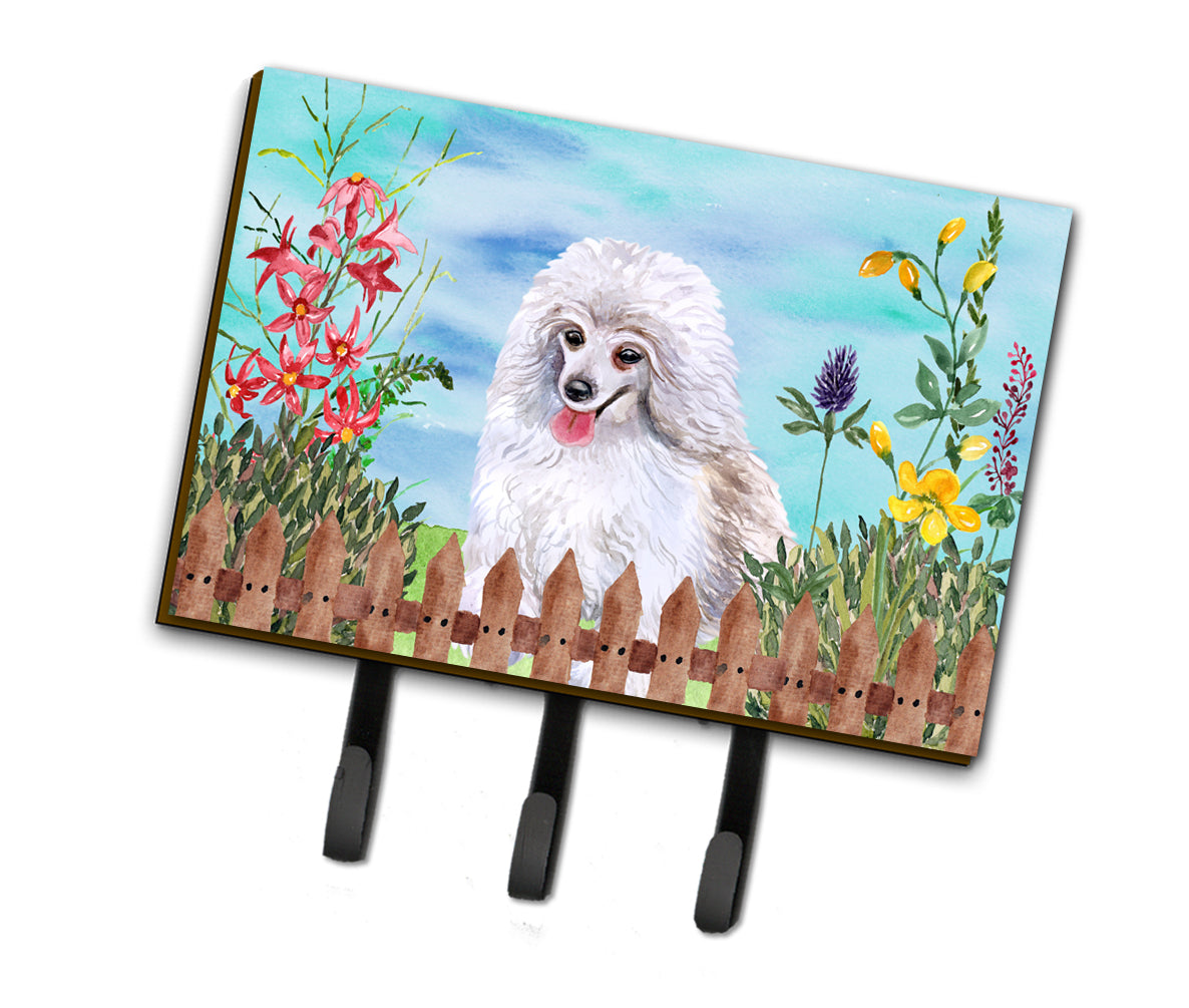 Medium White Poodle Spring Leash or Key Holder CK1245TH68  the-store.com.