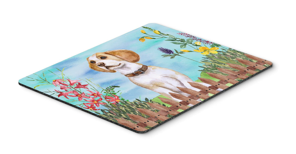 Beagle Spring Mouse Pad, Hot Pad or Trivet CK1248MP by Caroline&#39;s Treasures