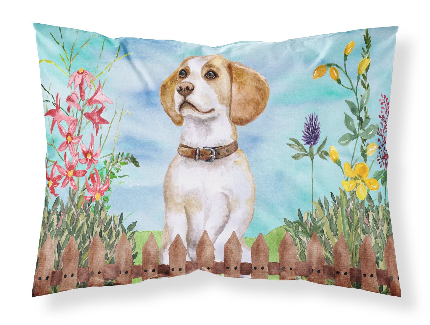 Beagle Spring Fabric Standard Pillowcase CK1248PILLOWCASE by Caroline's Treasures