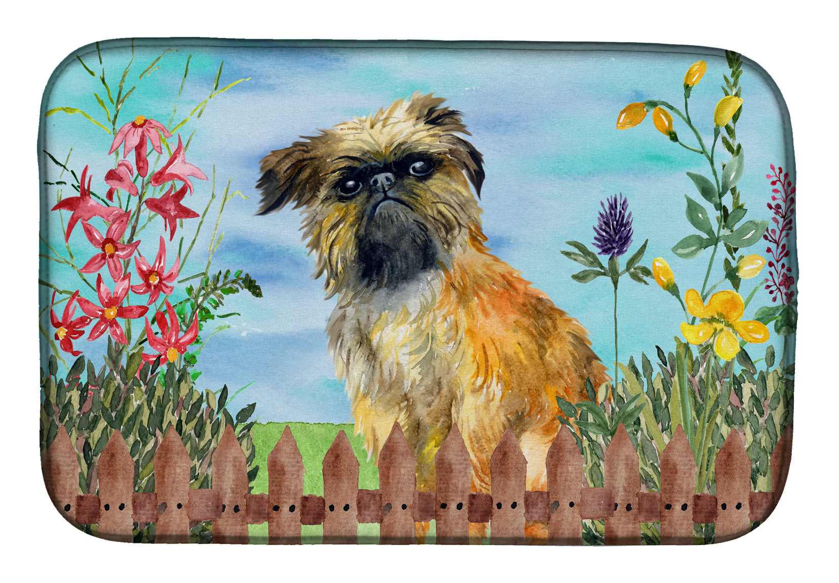 Brussels Griffon Spring Dish Drying Mat CK1249DDM  the-store.com.