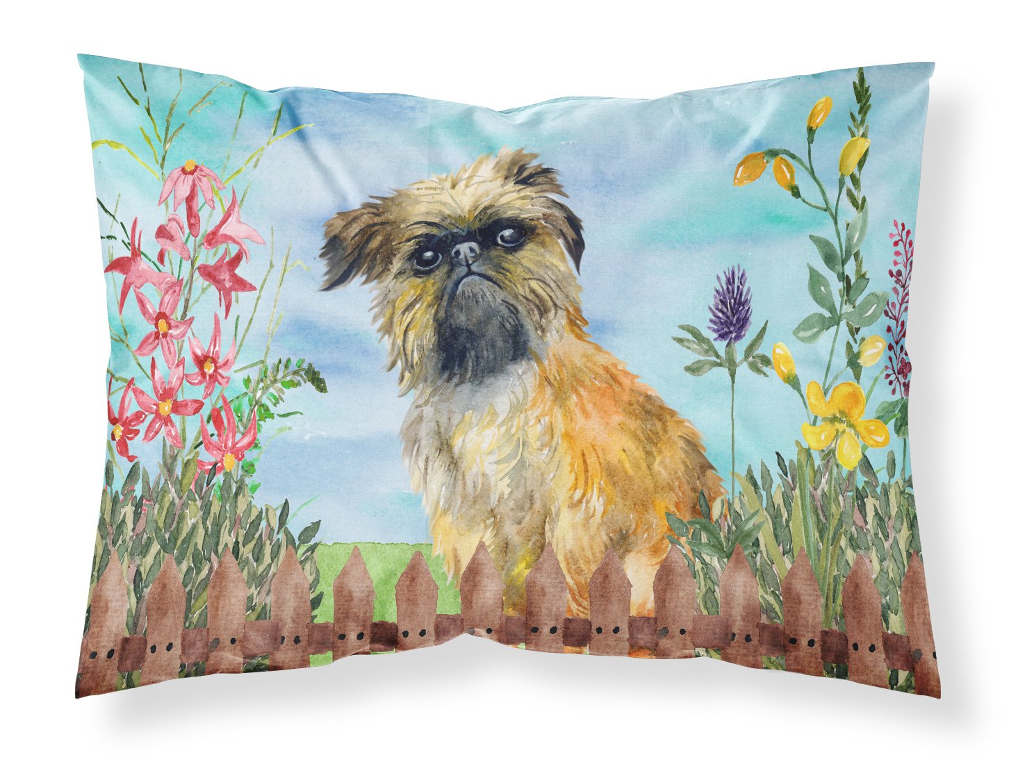 Brussels Griffon Spring Fabric Standard Pillowcase CK1249PILLOWCASE by Caroline's Treasures