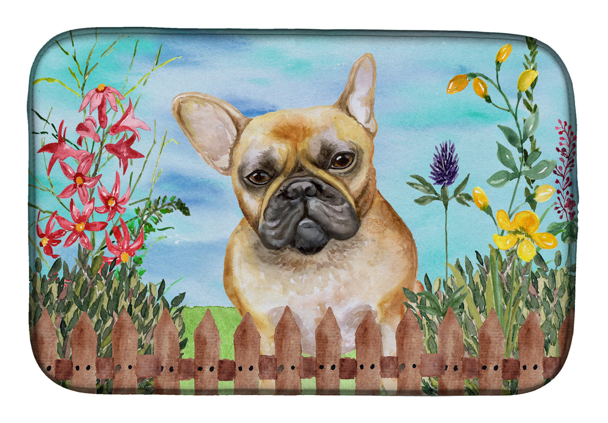 French Bulldog Spring Dish Drying Mat CK1250DDM  the-store.com.