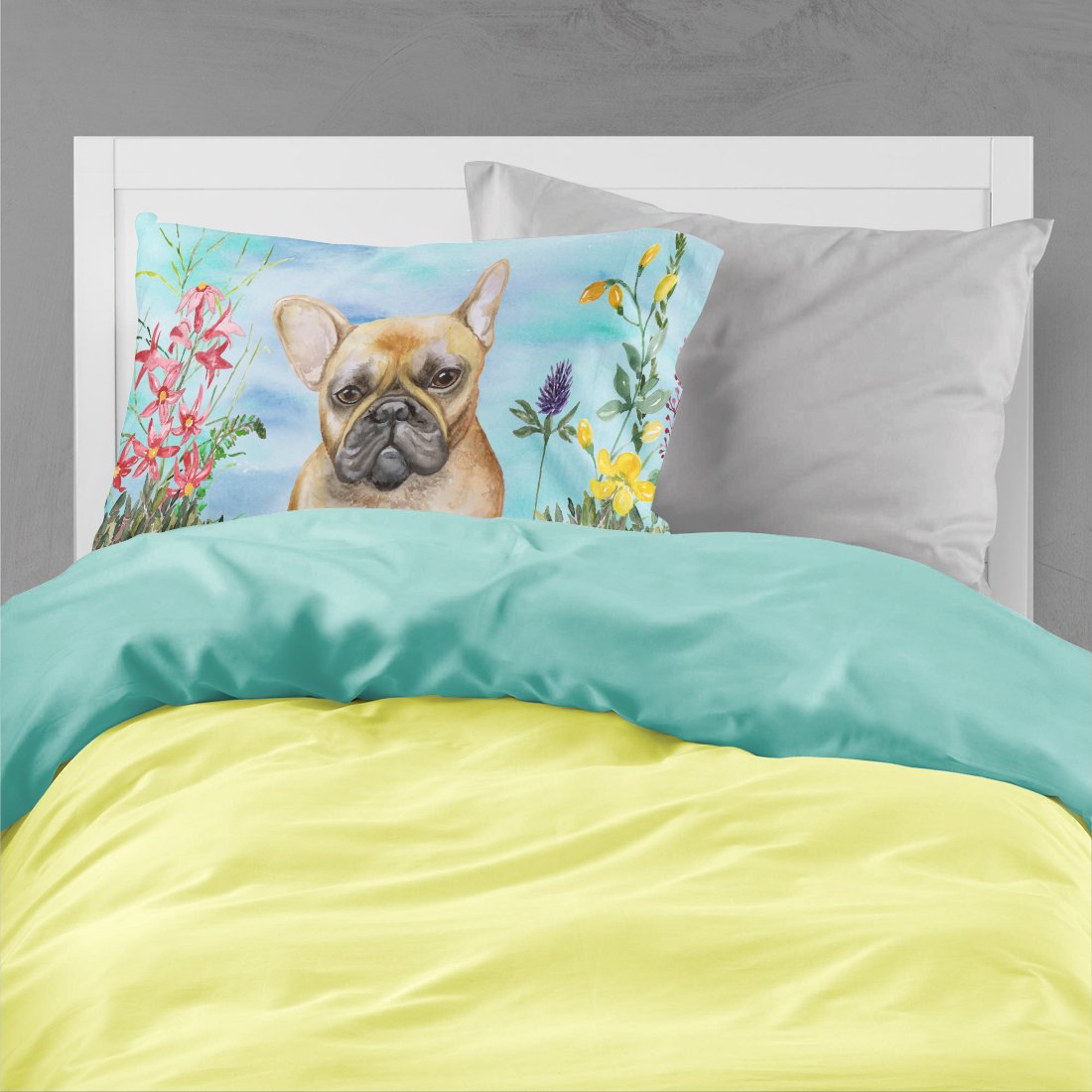 French Bulldog Spring Fabric Standard Pillowcase CK1250PILLOWCASE by Caroline's Treasures