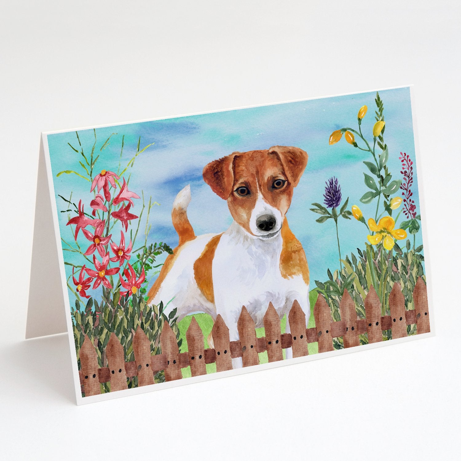 Buy this Jack Russell Terrier Spring Greeting Cards and Envelopes Pack of 8