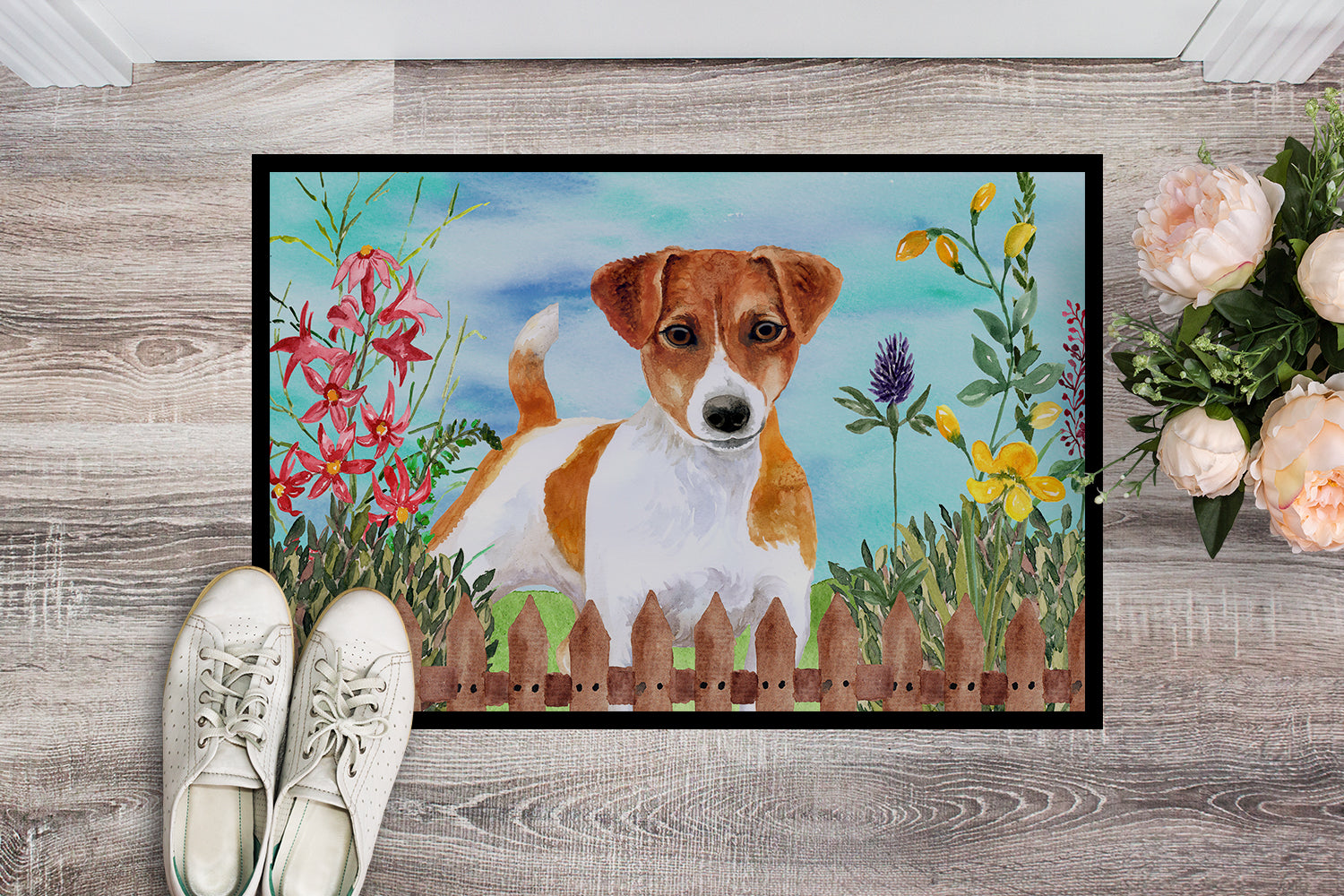 Jack Russell Terrier Spring Indoor or Outdoor Mat 18x27 CK1251MAT - the-store.com