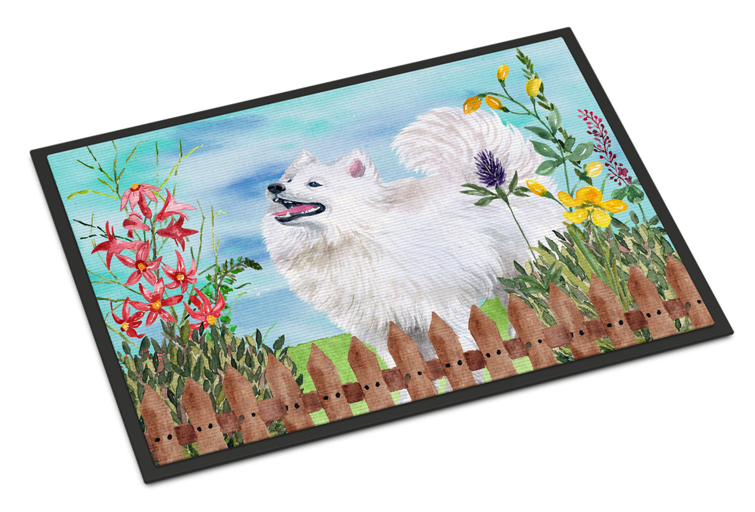 Samoyed Spring Indoor or Outdoor Mat 18x27 CK1253MAT - the-store.com