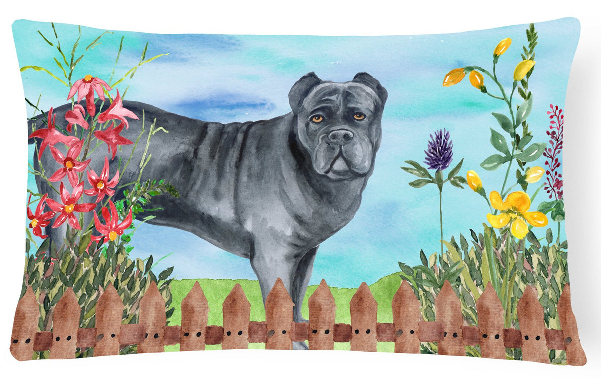 Cane Corso Spring Canvas Fabric Decorative Pillow CK1256PW1216 by Caroline&#39;s Treasures