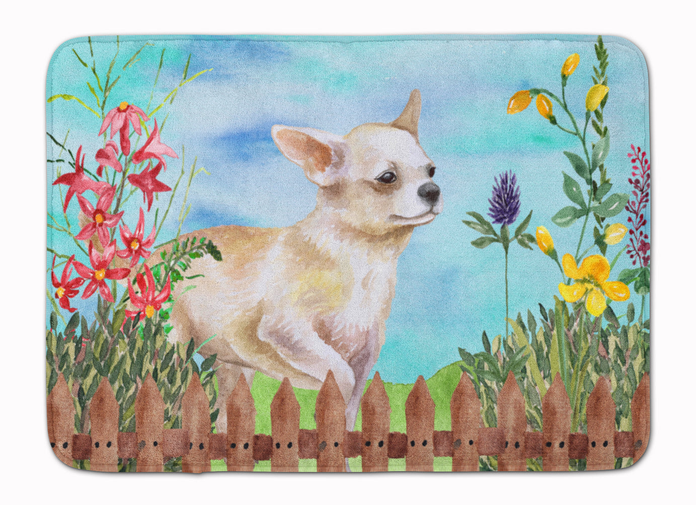 Chihuahua Leg up Spring Machine Washable Memory Foam Mat CK1259RUG - the-store.com