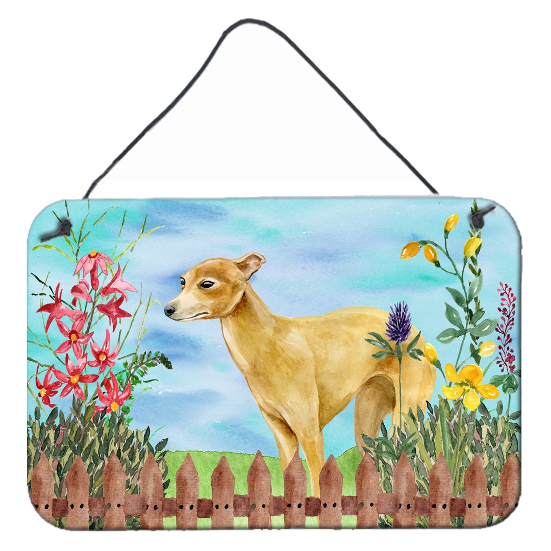 Italian Greyhound Spring Wall or Door Hanging Prints CK1260DS812 by Caroline&#39;s Treasures