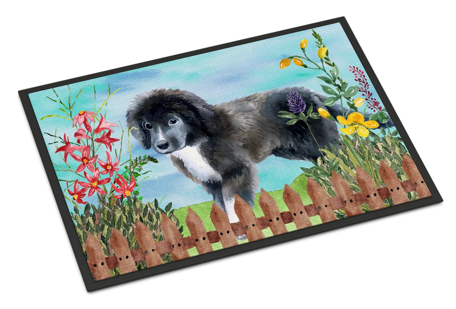 Newfoundland Puppy Spring Indoor or Outdoor Mat 24x36 CK1261JMAT by Caroline's Treasures