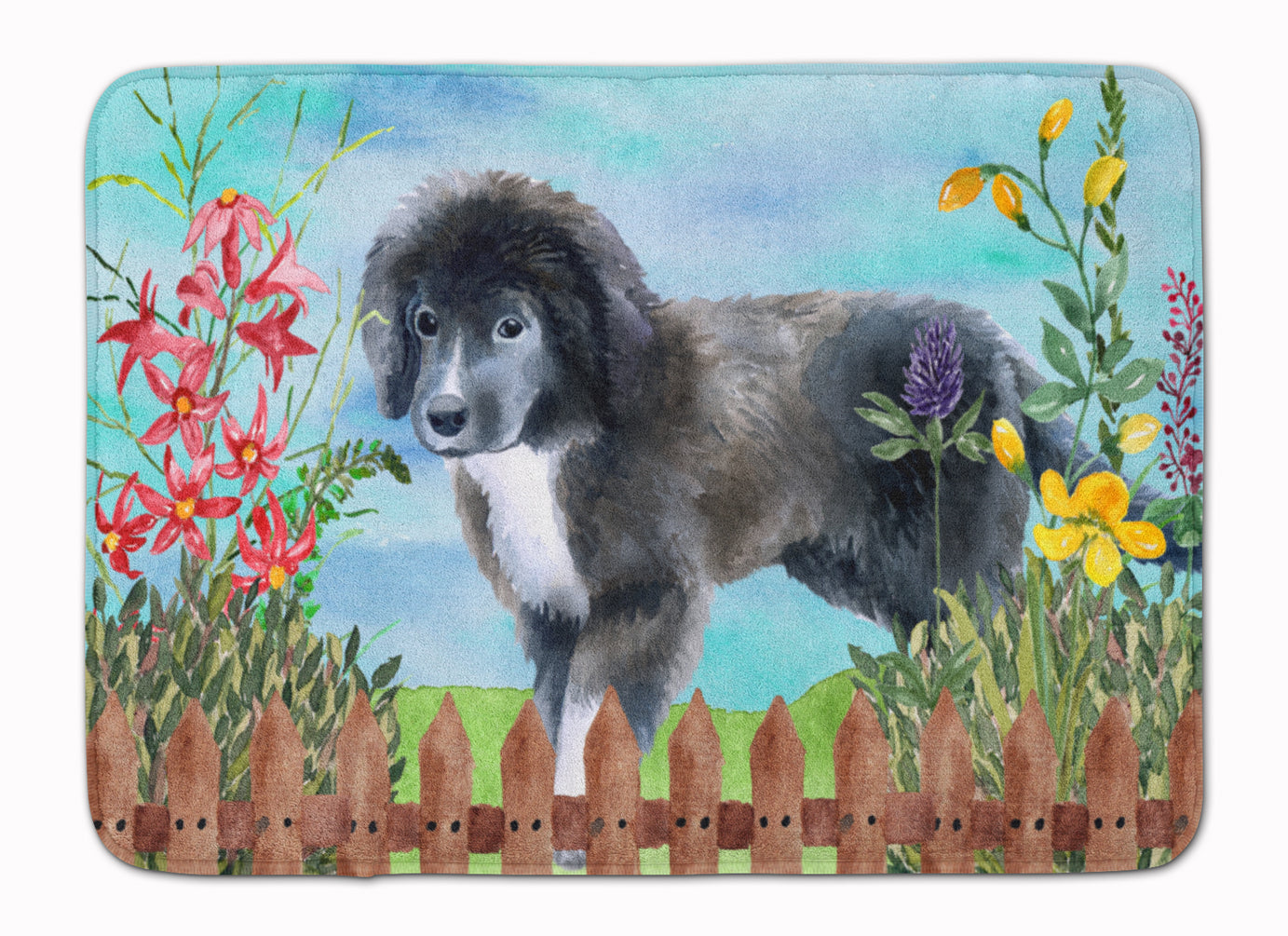 Newfoundland Puppy Spring Machine Washable Memory Foam Mat CK1261RUG - the-store.com