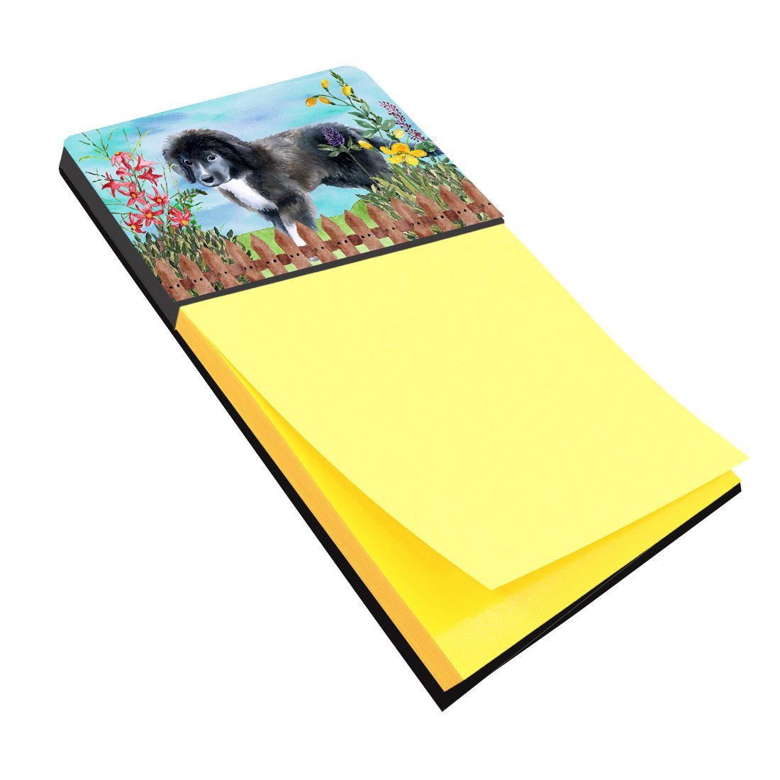 Newfoundland Puppy Spring Sticky Note Holder CK1261SN by Caroline's Treasures