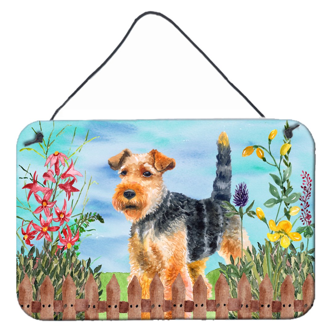 Welsh Terrier Spring Wall or Door Hanging Prints CK1262DS812 by Caroline's Treasures