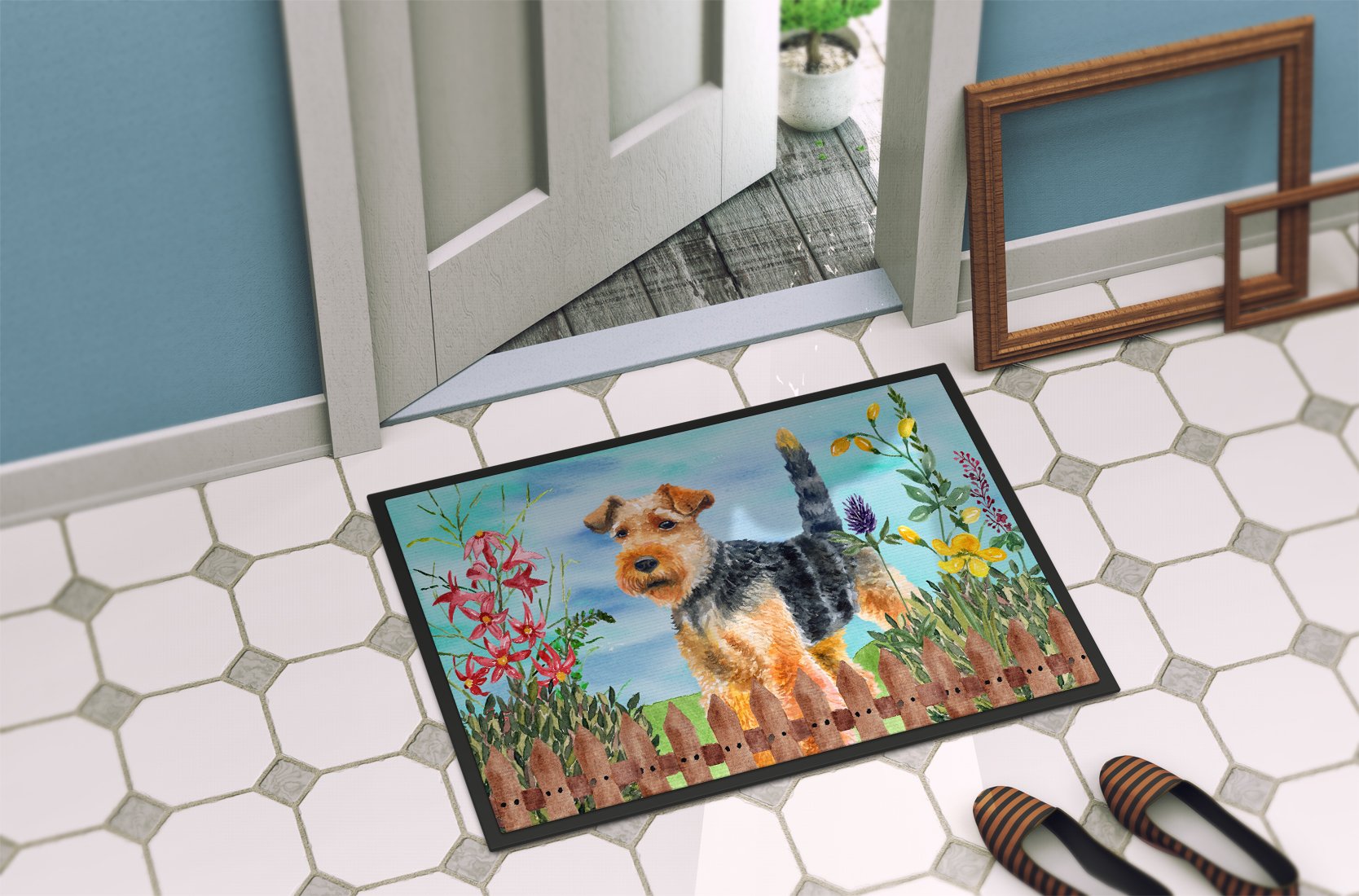 Welsh Terrier Spring Indoor or Outdoor Mat 24x36 CK1262JMAT by Caroline's Treasures