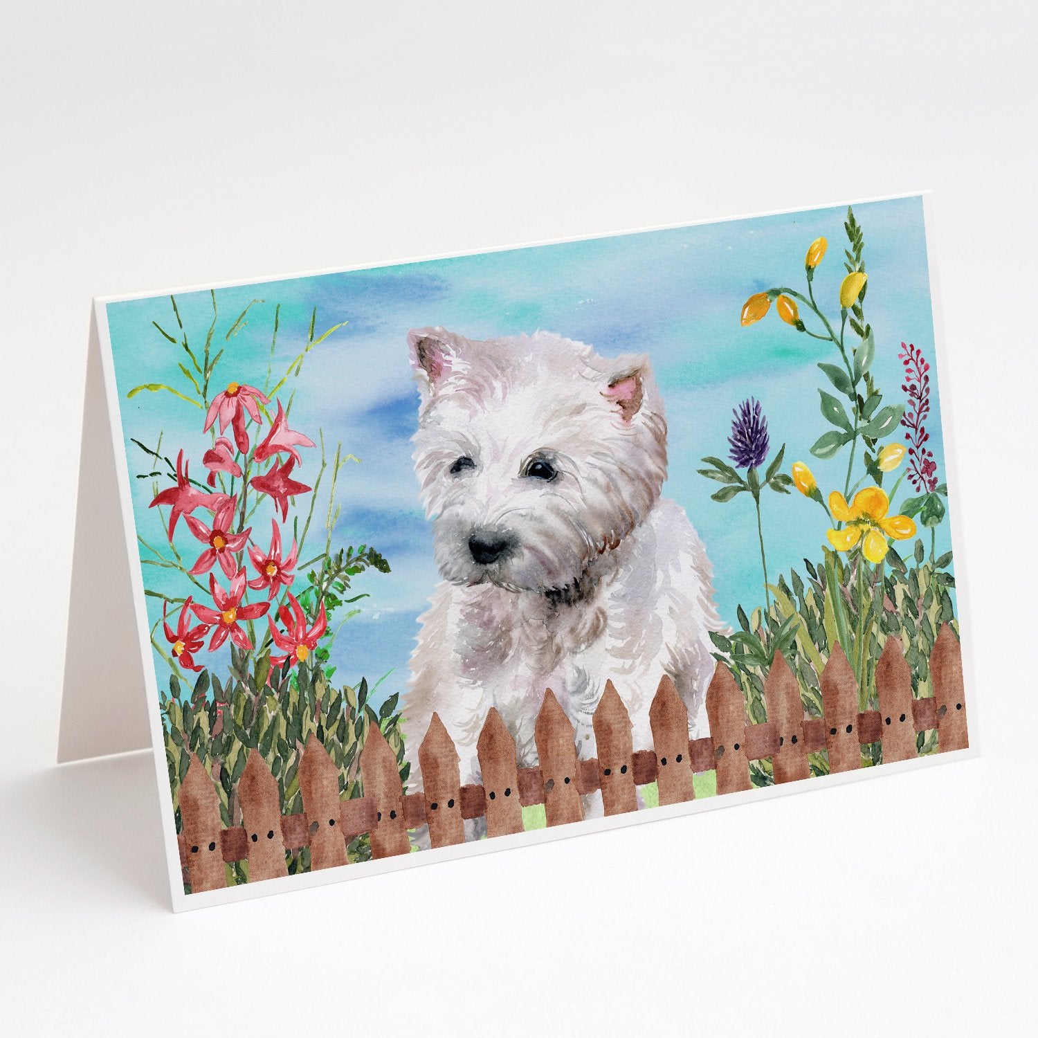 Buy this Westie Spring Greeting Cards and Envelopes Pack of 8