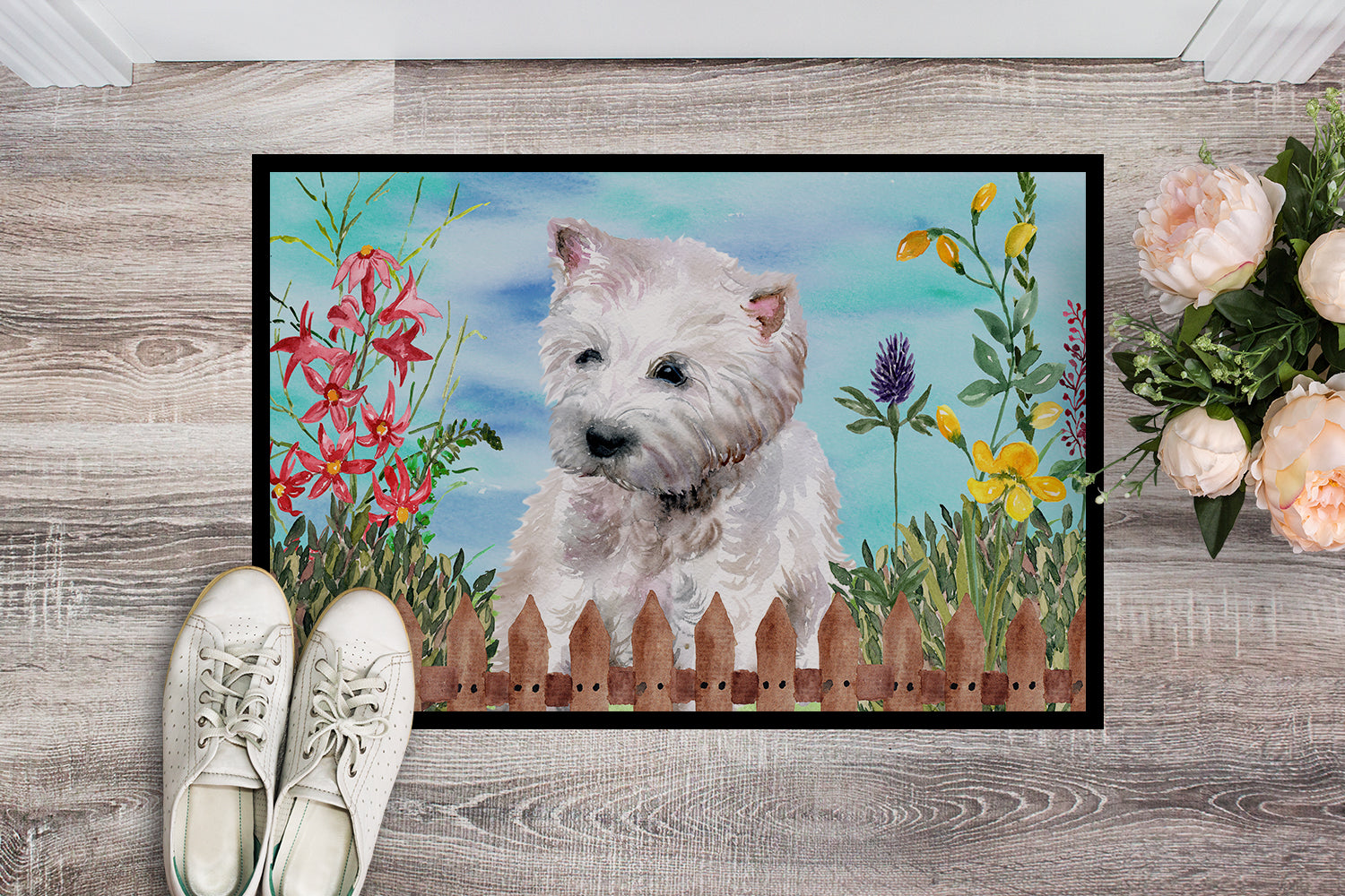 Westie Spring Indoor or Outdoor Mat 18x27 CK1263MAT - the-store.com