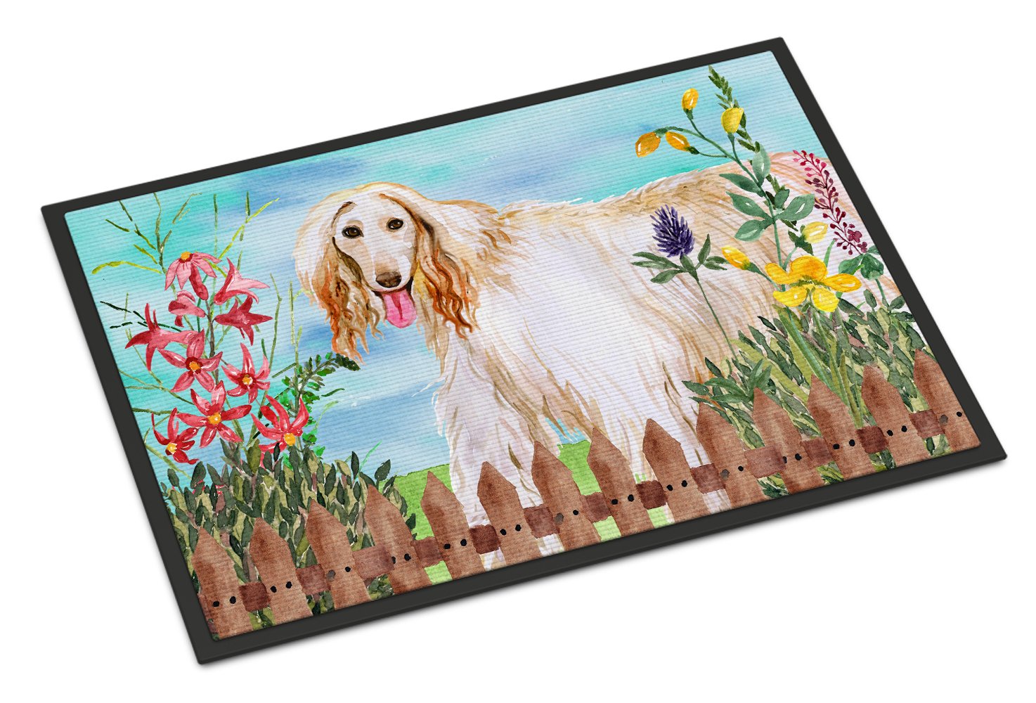 Afghan Hound Spring Indoor or Outdoor Mat 24x36 CK1264JMAT by Caroline's Treasures