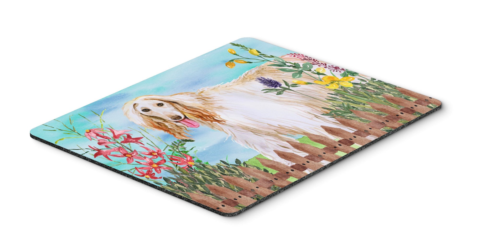 Afghan Hound Spring Mouse Pad, Hot Pad or Trivet CK1264MP by Caroline's Treasures