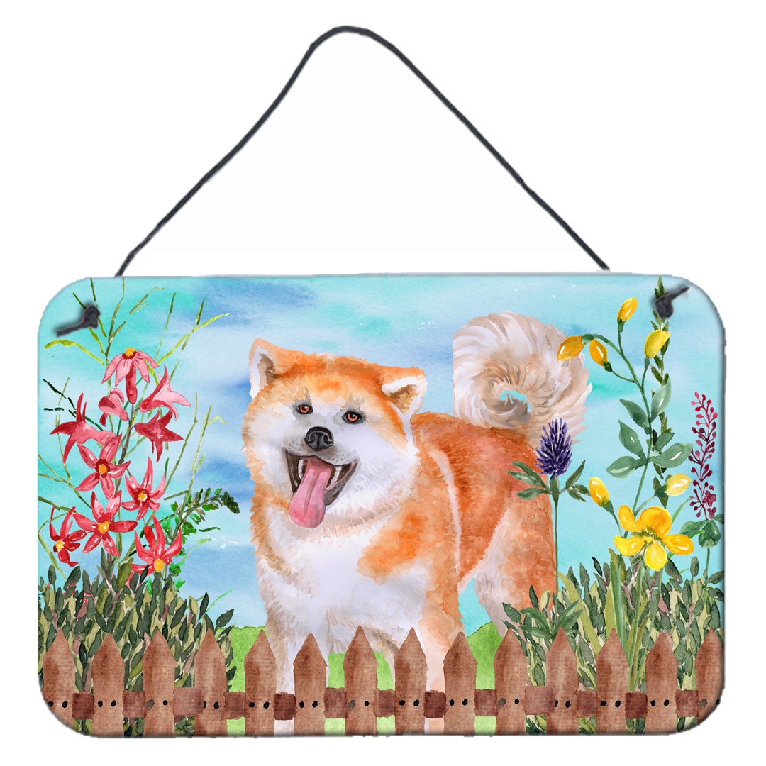 Akita Spring Wall or Door Hanging Prints CK1265DS812 by Caroline&#39;s Treasures