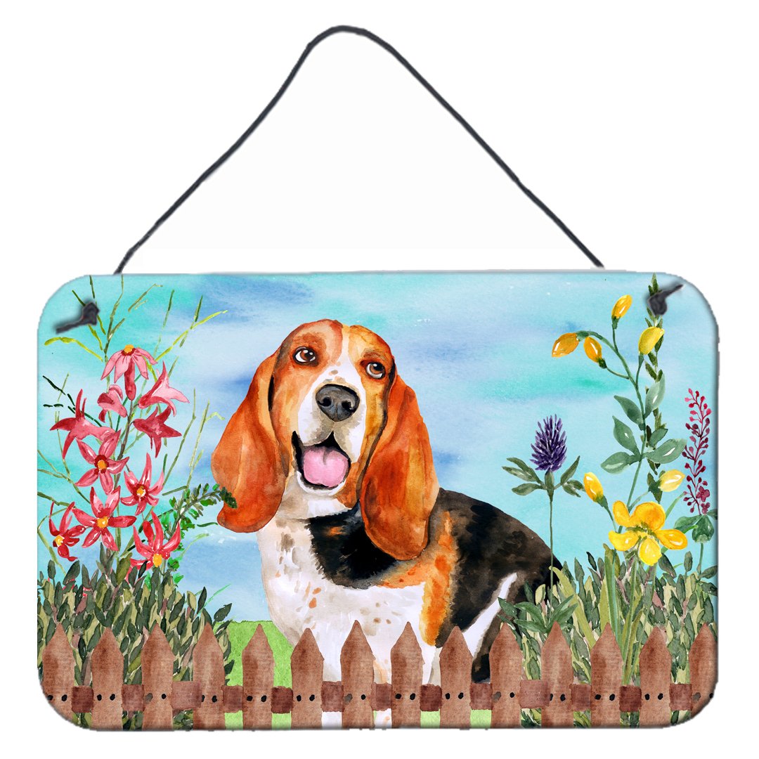 Basset Hound Spring Wall or Door Hanging Prints CK1266DS812 by Caroline's Treasures